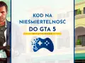 Nieśmiertelność w GTA 5 na PS5? Ten kod to klucz do niekończącej się zabawy! Postać z gry i kontroler.