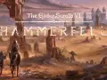Krajobraz Hammerfell z gry The Elder Scrolls VI. Postacie wędrują przez pustynię w kierunku miasta.