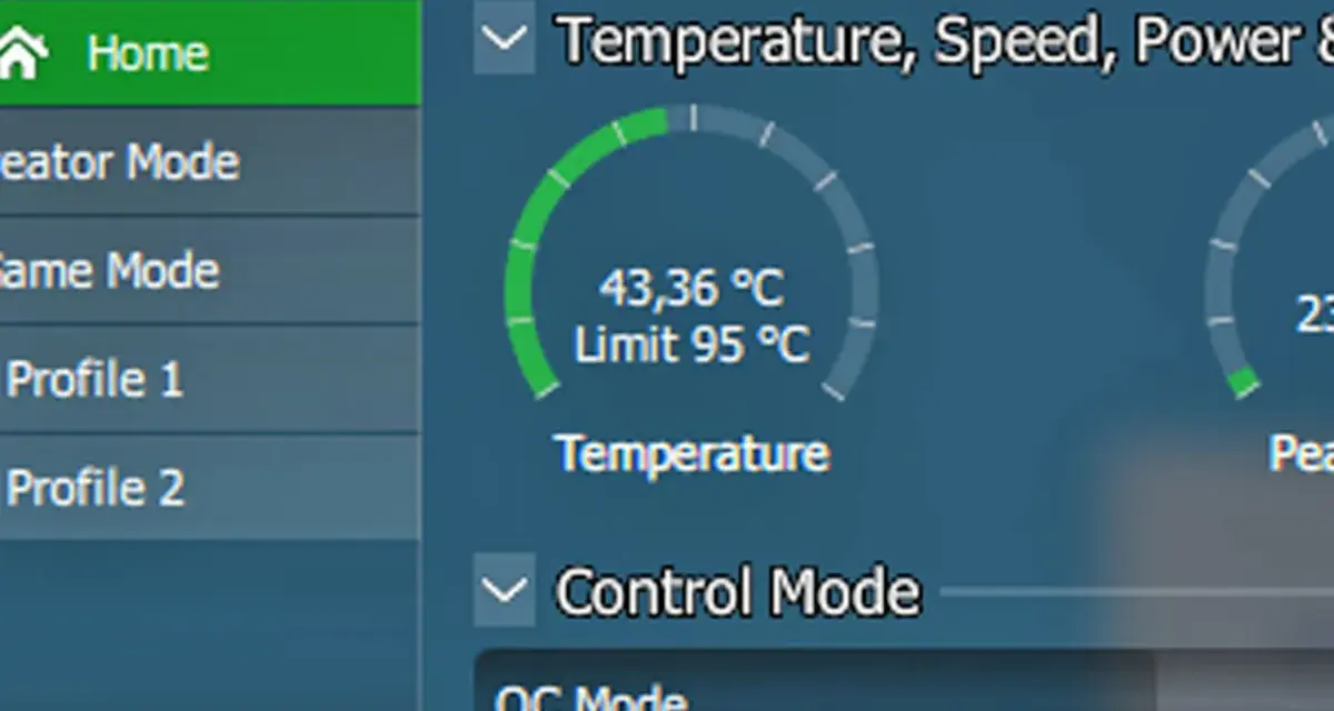 Jak sprawdzić temperaturę CPU? Aplikacja Ryzen Master pokazuje aktualną temperaturę procesora AMD Ryzen 5 3600, która wynosi 43,36°C.