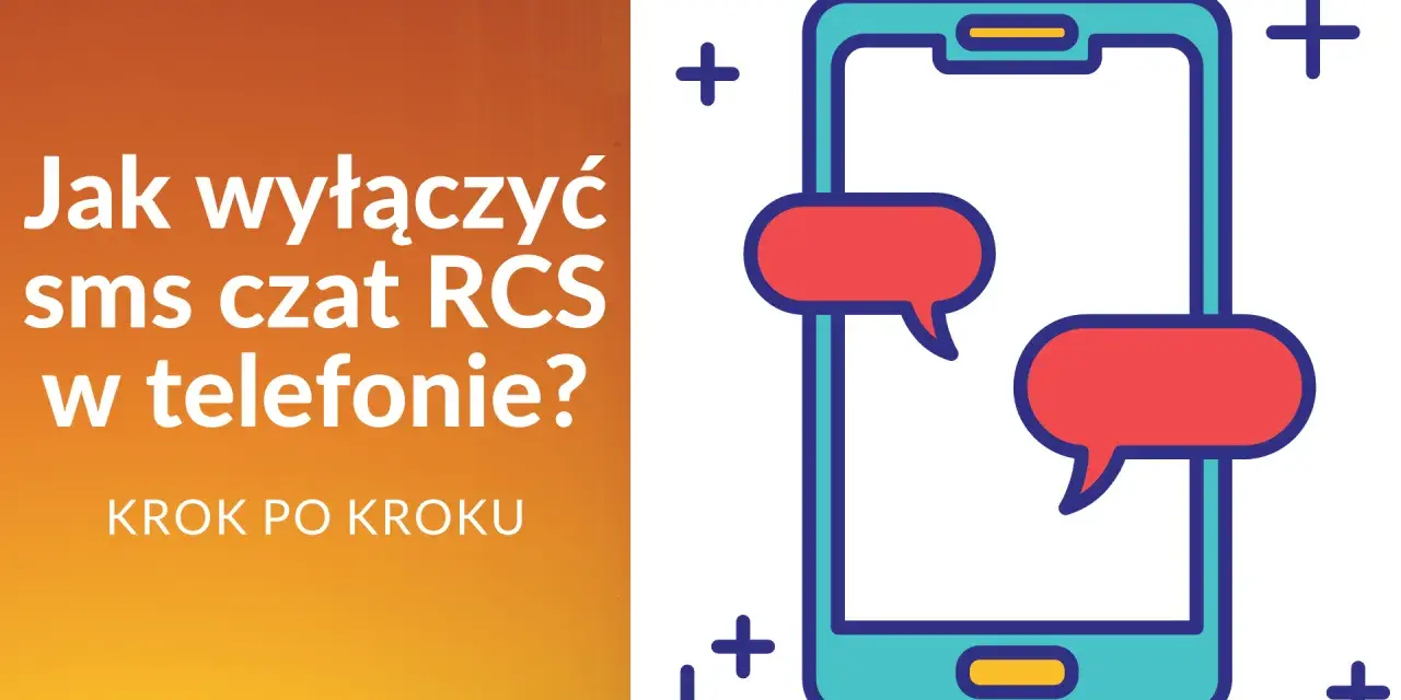 Jak wyłączyć sms czat RCS w telefonie? Instrukcja krok po kroku. Ikona telefonu z dymkami czatu.