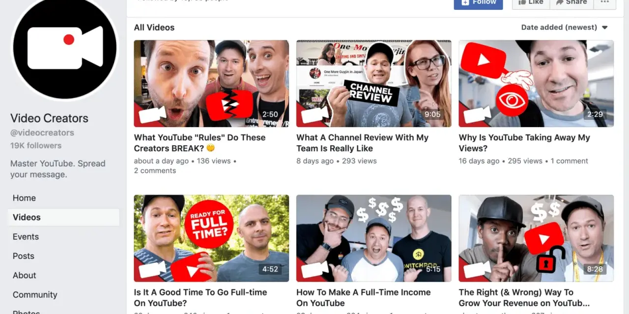 Strona "Video Creators" z filmami na YouTube. Zobacz, co to jest thumbnail i jak tworzyć angażujące treści.