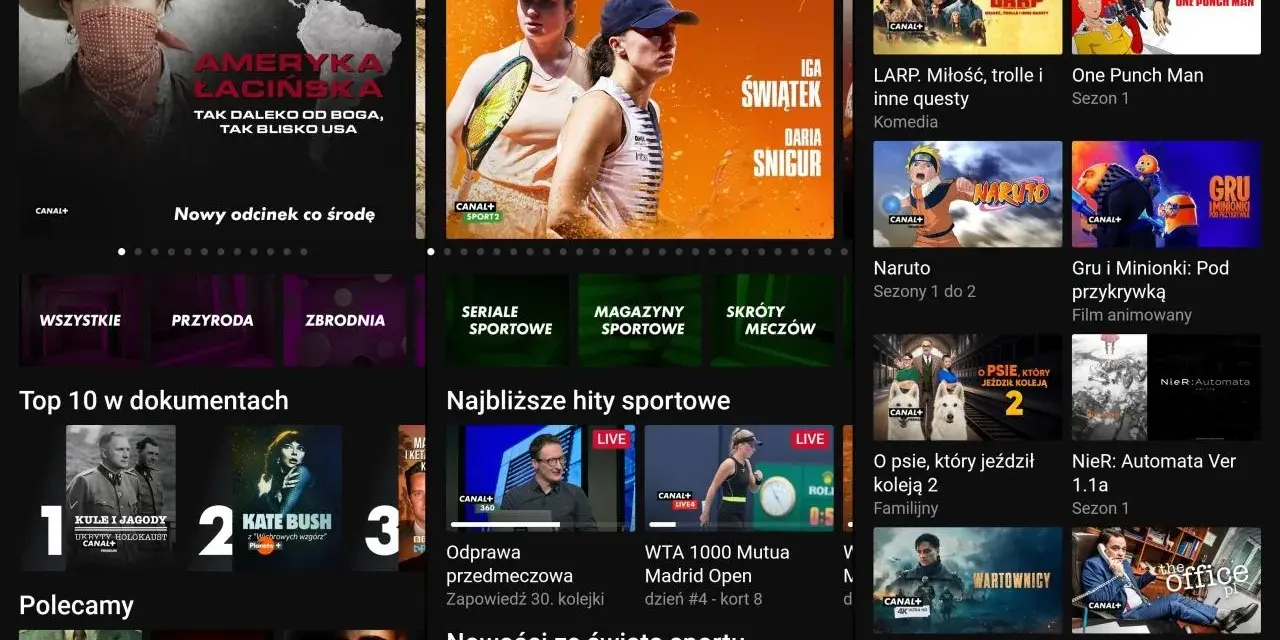 Oglądaj seriale i filmy bez logowania. Zobacz nowości sportowe i dokumenty.