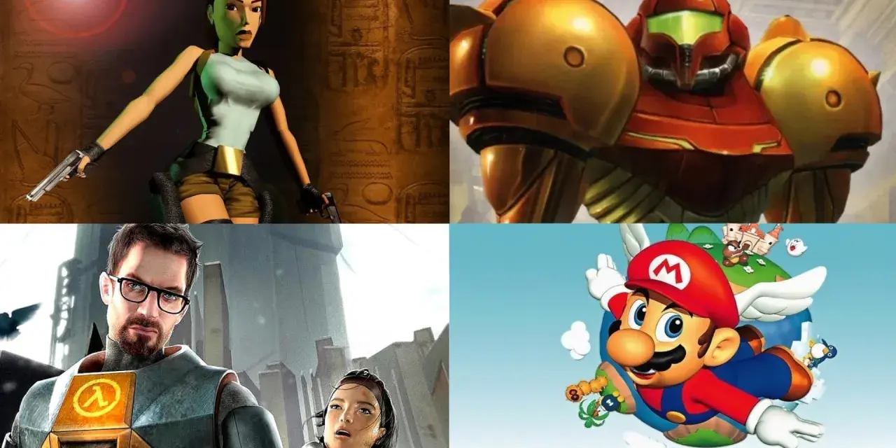Lara Croft, Samus Aran, Gordon Freeman i Mario – ikony **starych gier na PC lat 90.** i konsol.