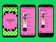Spotify Wrapped zbiera dane do końca października. Na ekranach telefonów widać podsumowania ulubionych utworów.