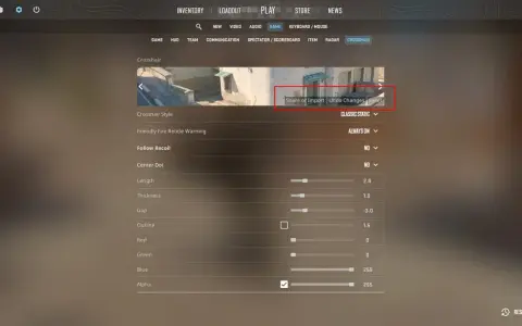 Ustawienia celowników CS GO: suwaki do regulacji długości, grubości, odstępu, obrysu i koloru. Możliwość udostępniania i importowania celowników.