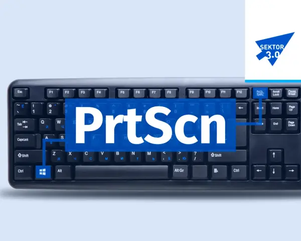 Klawiatura z napisem "PrtScn" na środku. Dowiedz się, jak zrobić zrzut ekranu na komputerze.