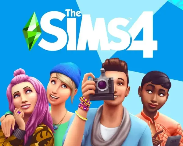 Cztery Simsy z The Sims 4, gotowe na przygodę. Może szukają najlepszych modów do The Sims 4, by ulepszyć swoją grę?