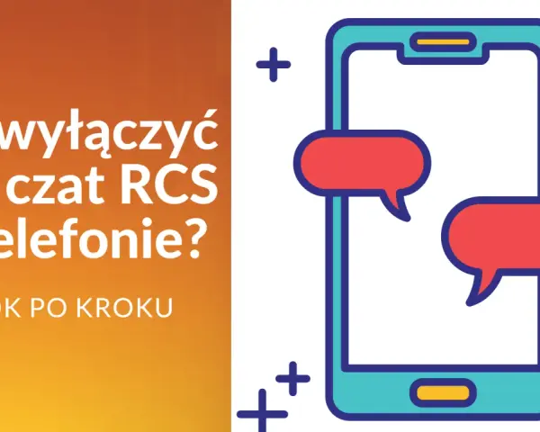 Jak wyłączyć sms czat RCS w telefonie? Instrukcja krok po kroku. Ikona telefonu z dymkami czatu.
