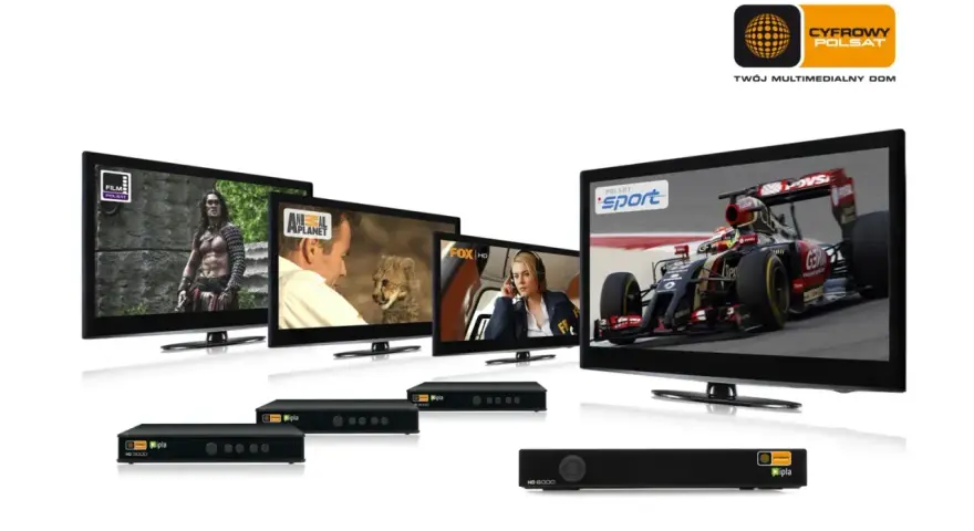 Zestaw telewizorów i dekoderów pokazuje, co to jest multiroom: oglądaj różne kanały na wielu ekranach jednocześnie.