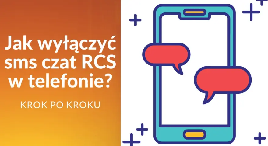 Jak wyłączyć sms czat RCS w telefonie? Instrukcja krok po kroku. Ikona telefonu z dymkami czatu.