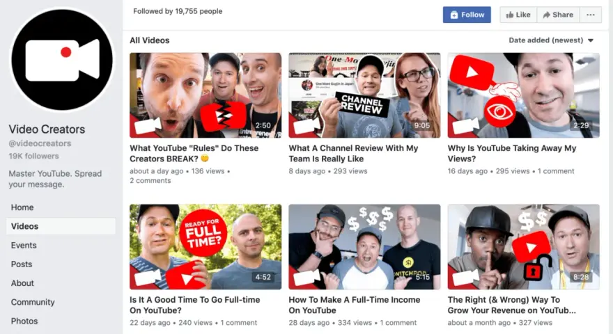Strona "Video Creators" z filmami na YouTube. Zobacz, co to jest thumbnail i jak tworzyć angażujące treści.