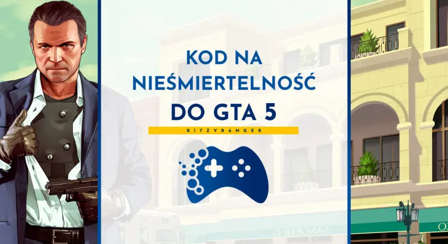 Nieśmiertelność w GTA 5 na PS5? Ten kod to klucz do niekończącej się zabawy! Postać z gry i kontroler.
