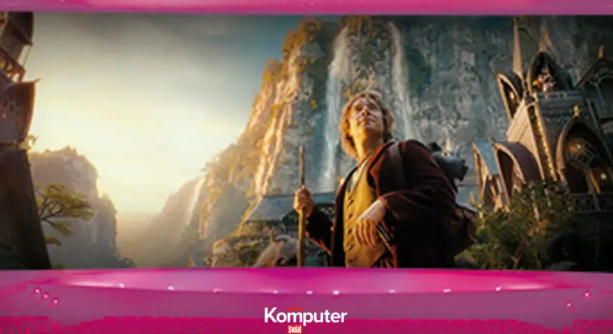 Bilbo Baggins w 3D HFR, co to za technologia? Widok na fantastyczne krajobrazy i elfickie budowle.