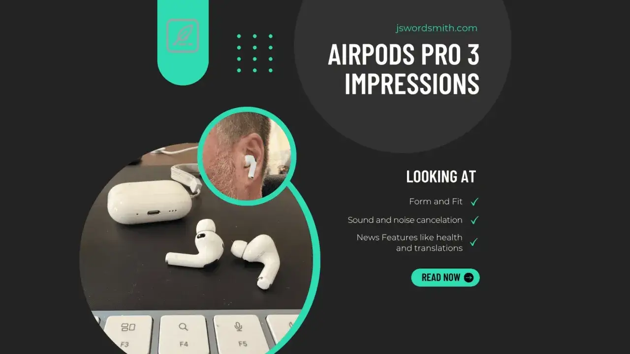 Recenzja AirPods Pro 3: pierwsze wrażenia, dopasowanie, redukcja hałasu i nowe funkcje.