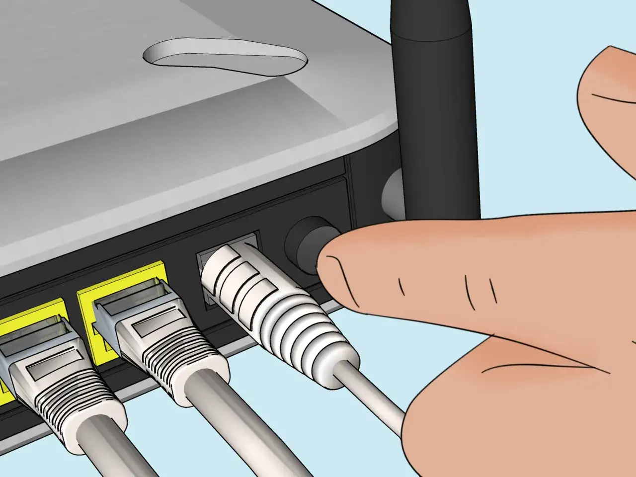 Podłączanie kabla Ethernet do routera to pierwszy krok, jak podłączyć internet do telewizora.